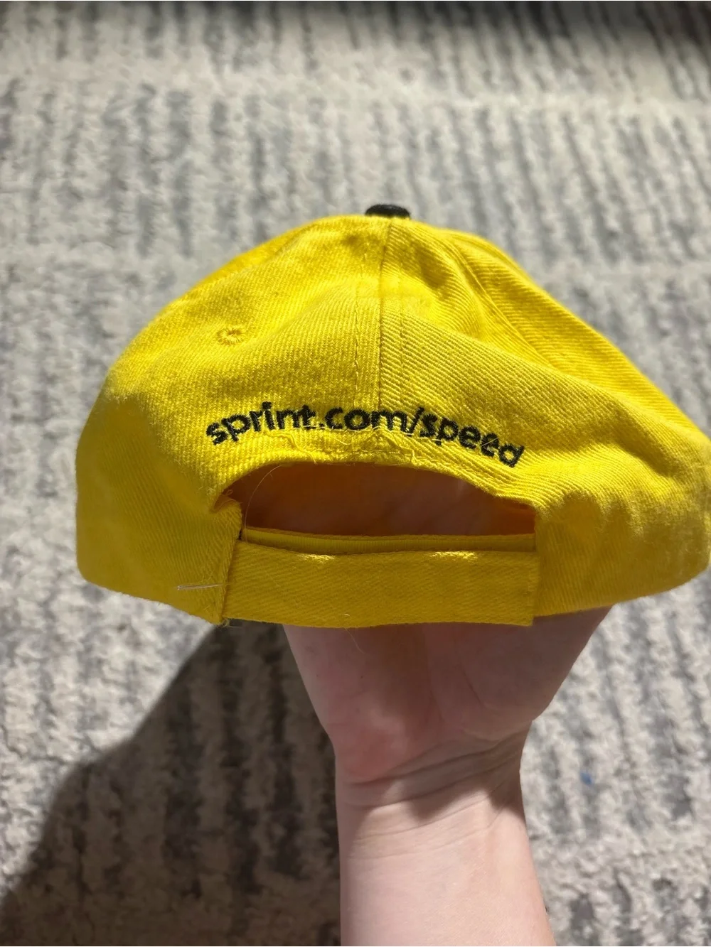 NASCAR x sprint black yellow trucker hat